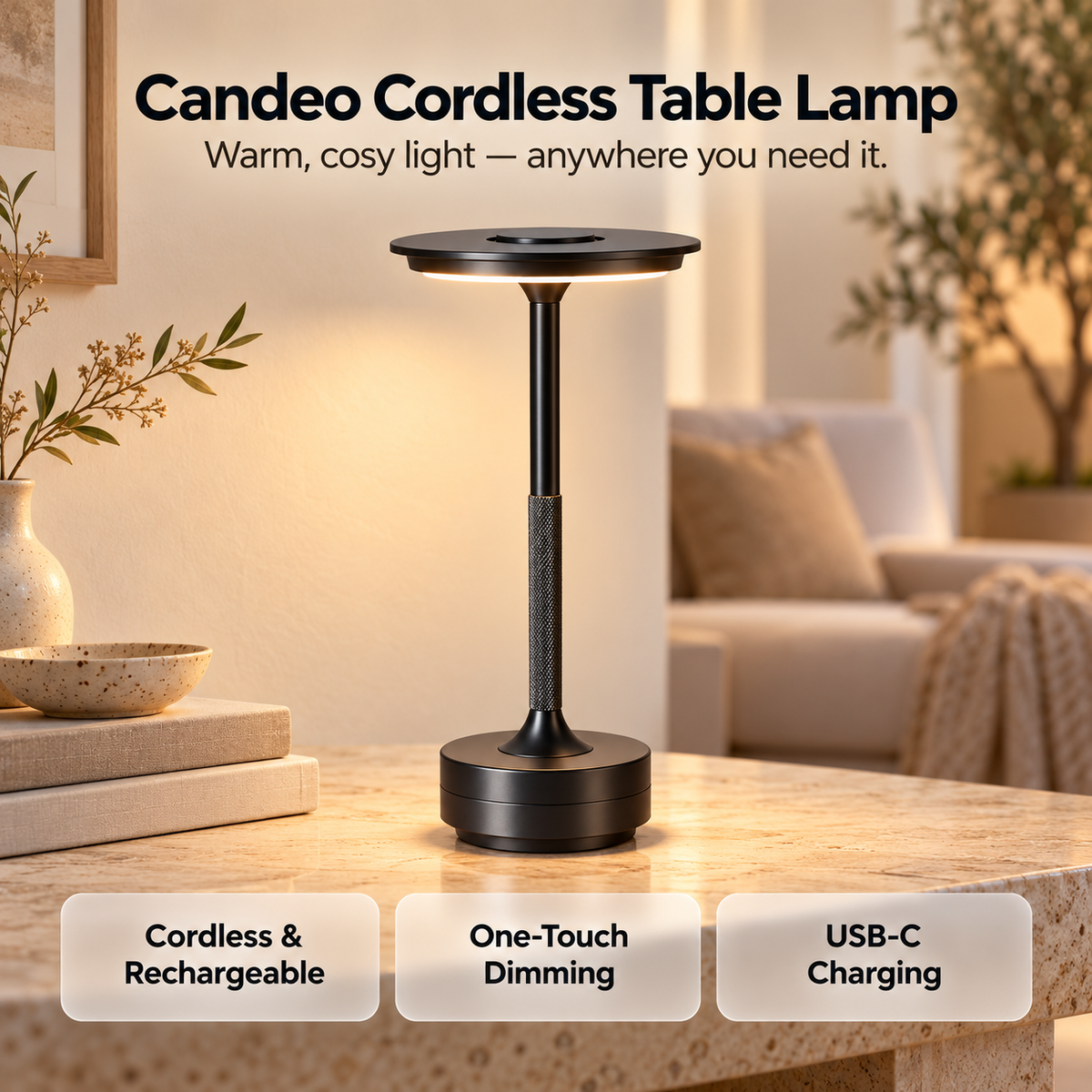 Candeo | Cordless Table Lamp
