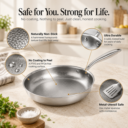 Hexora Titanium Frying Pan with Lid