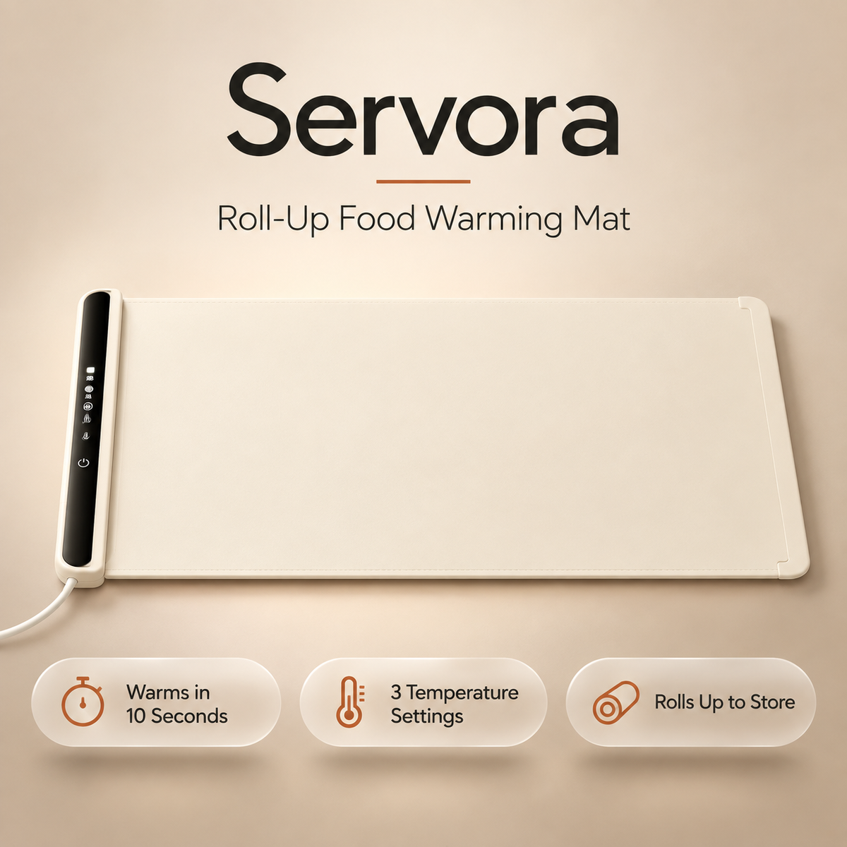 Servora Roll-Up Food Warming Mat