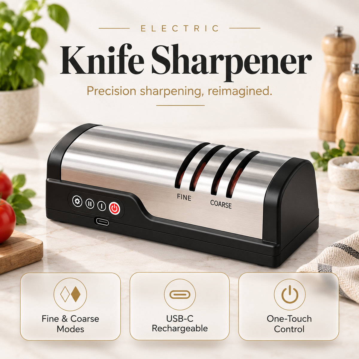 EdgePro Volt 2-Stage USB Rechargeable Knife Sharpener