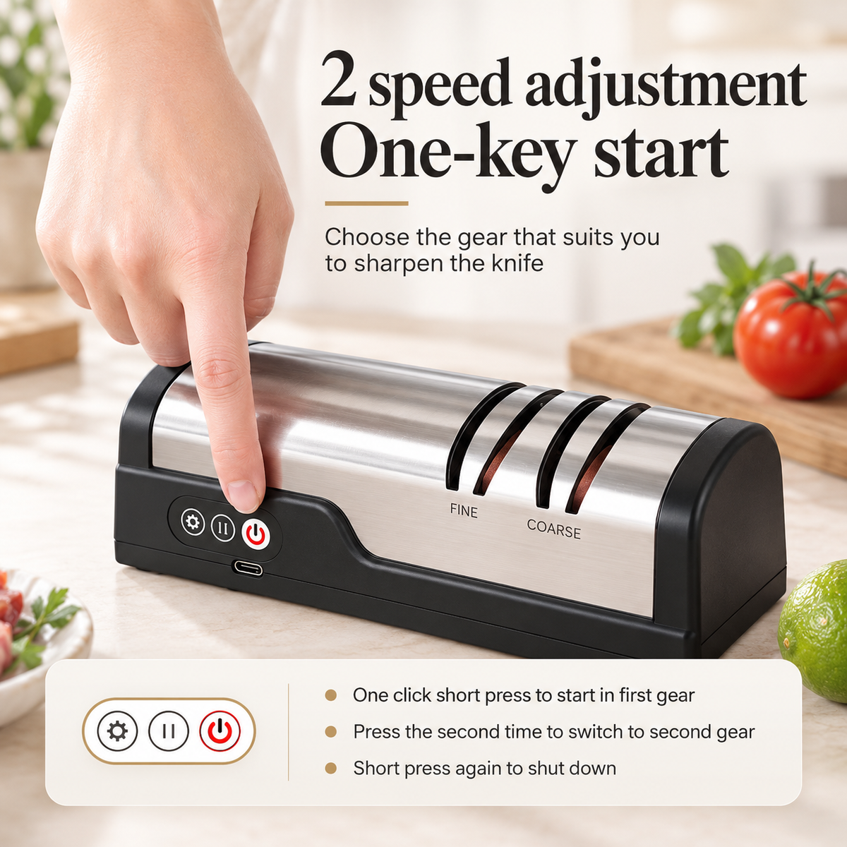 EdgePro Volt 2-Stage USB Rechargeable Knife Sharpener