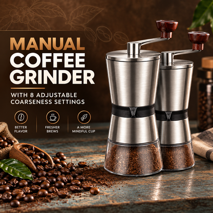BrewCraft Pro – Manual Coffee Grinder with Ceramic Burr
