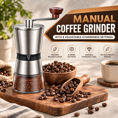 BrewCraft Pro – Manual Coffee Grinder with Ceramic Burr