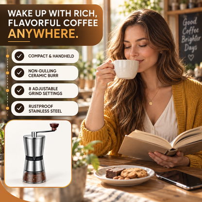 BrewCraft Pro – Manual Coffee Grinder with Ceramic Burr