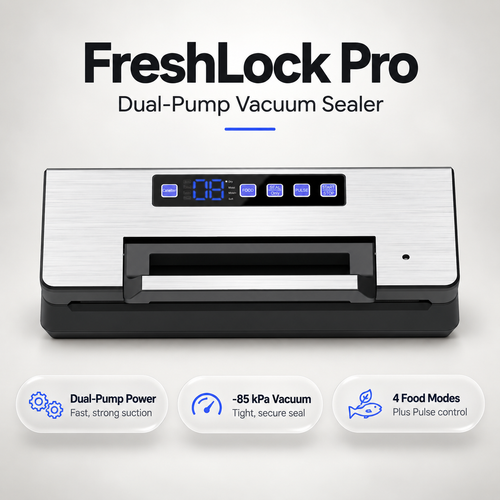 FreshLock Pro Dual-Pump Vacuum Sealer for Food Storage