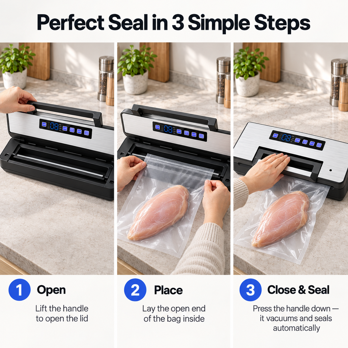 FreshLock Pro Dual-Pump Vacuum Sealer for Food Storage