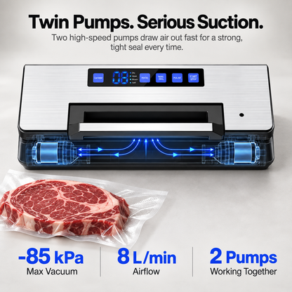 FreshLock Pro Dual-Pump Vacuum Sealer for Food Storage