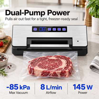 FreshLock Pro Dual-Pump Vacuum Sealer for Food Storage