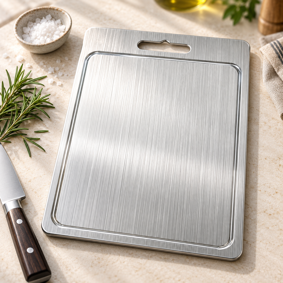 Aurelo Stainless Steel Cutting Board