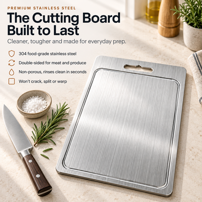 Aurelo Stainless Steel Cutting Board