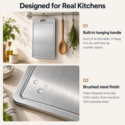 Aurelo Stainless Steel Cutting Board