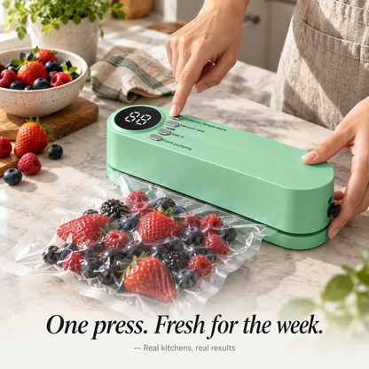 VacuNova Portable Vacuum Food Sealer | 60kPa Suction
