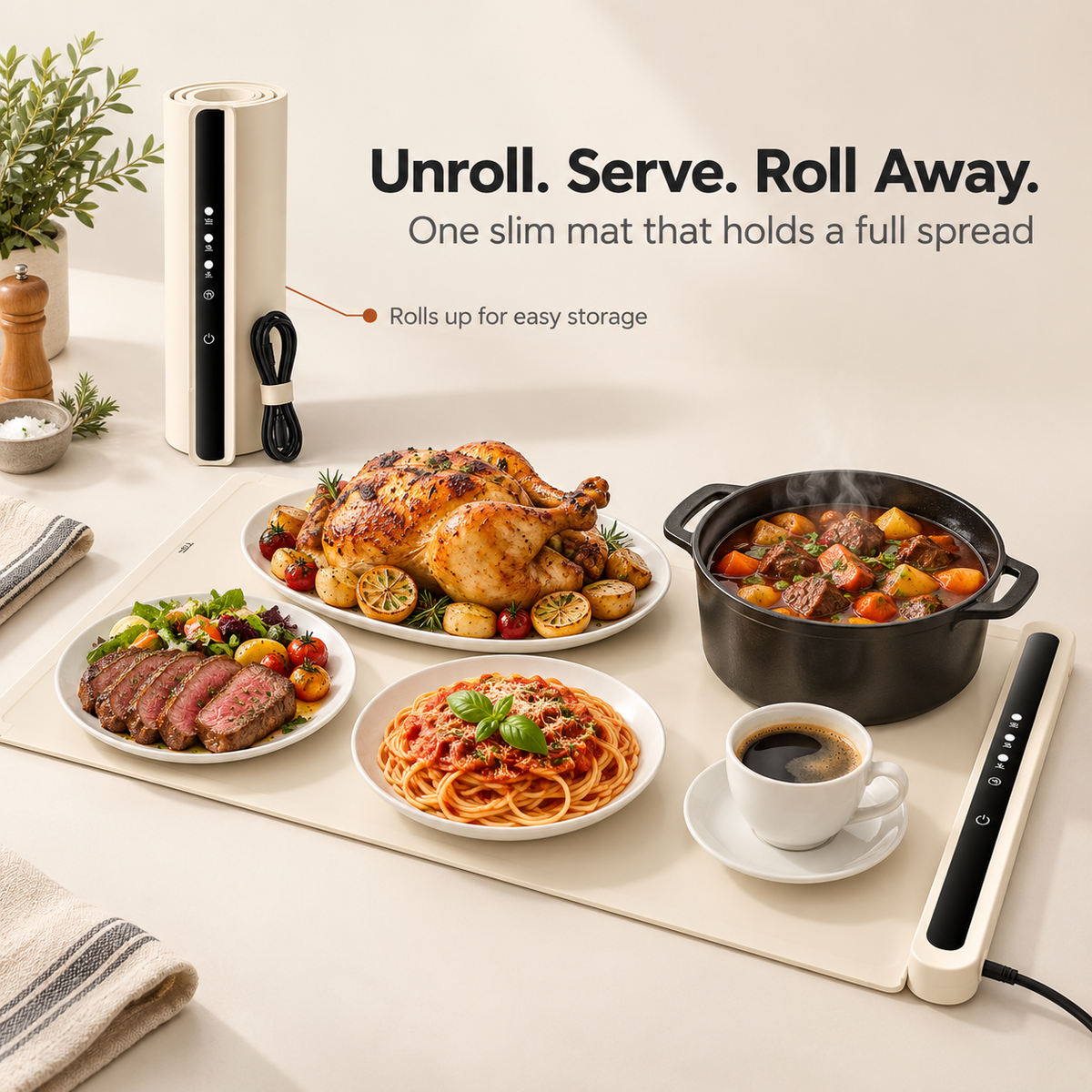 Servora Roll-Up Food Warming Mat