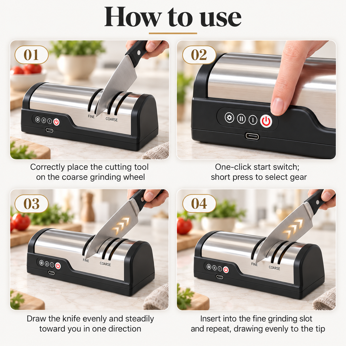 EdgePro Volt 2-Stage USB Rechargeable Knife Sharpener
