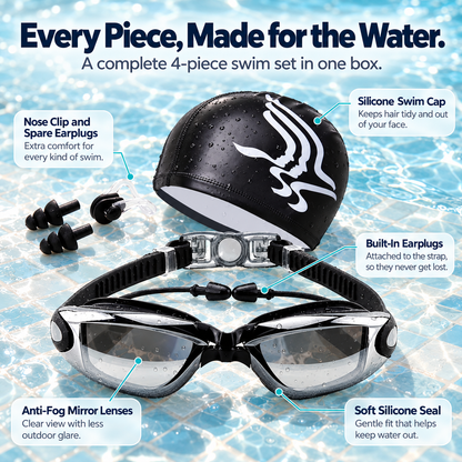 Clarivo Anti Fog Swim Goggle Set