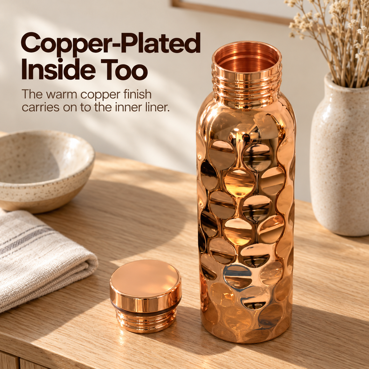 Kuprel Pure Copper Water Bottle