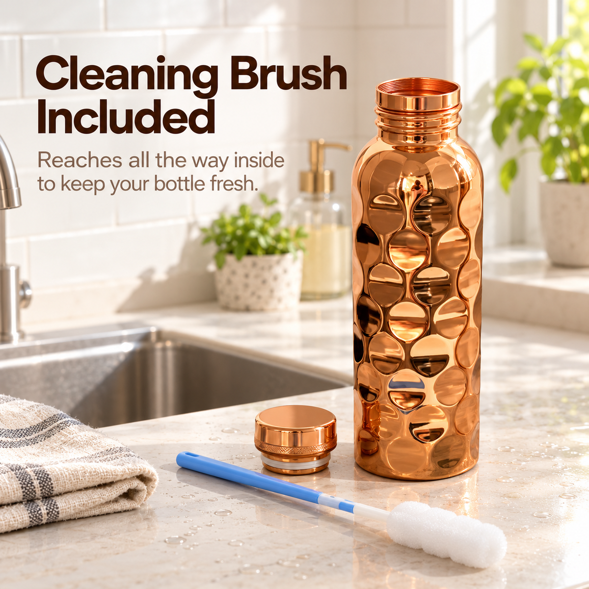 Kuprel Pure Copper Water Bottle