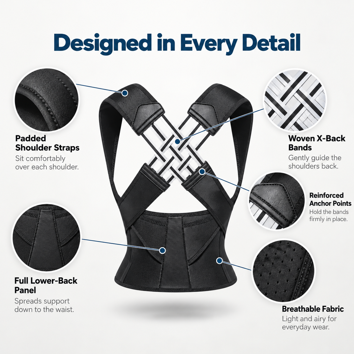 Uprova Posture Corrector | Adjustable Back Brace