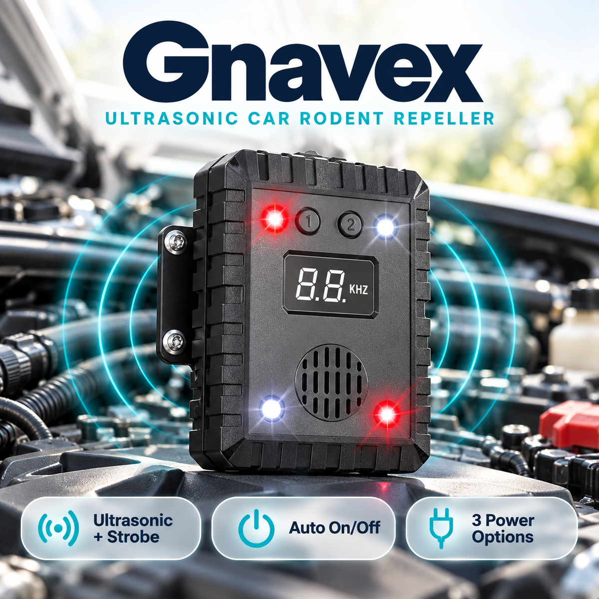 Gnavex Ultrasonic Car Rodent Repeller