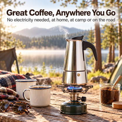 Caffora Stovetop Espresso Maker Coffee Pecolator