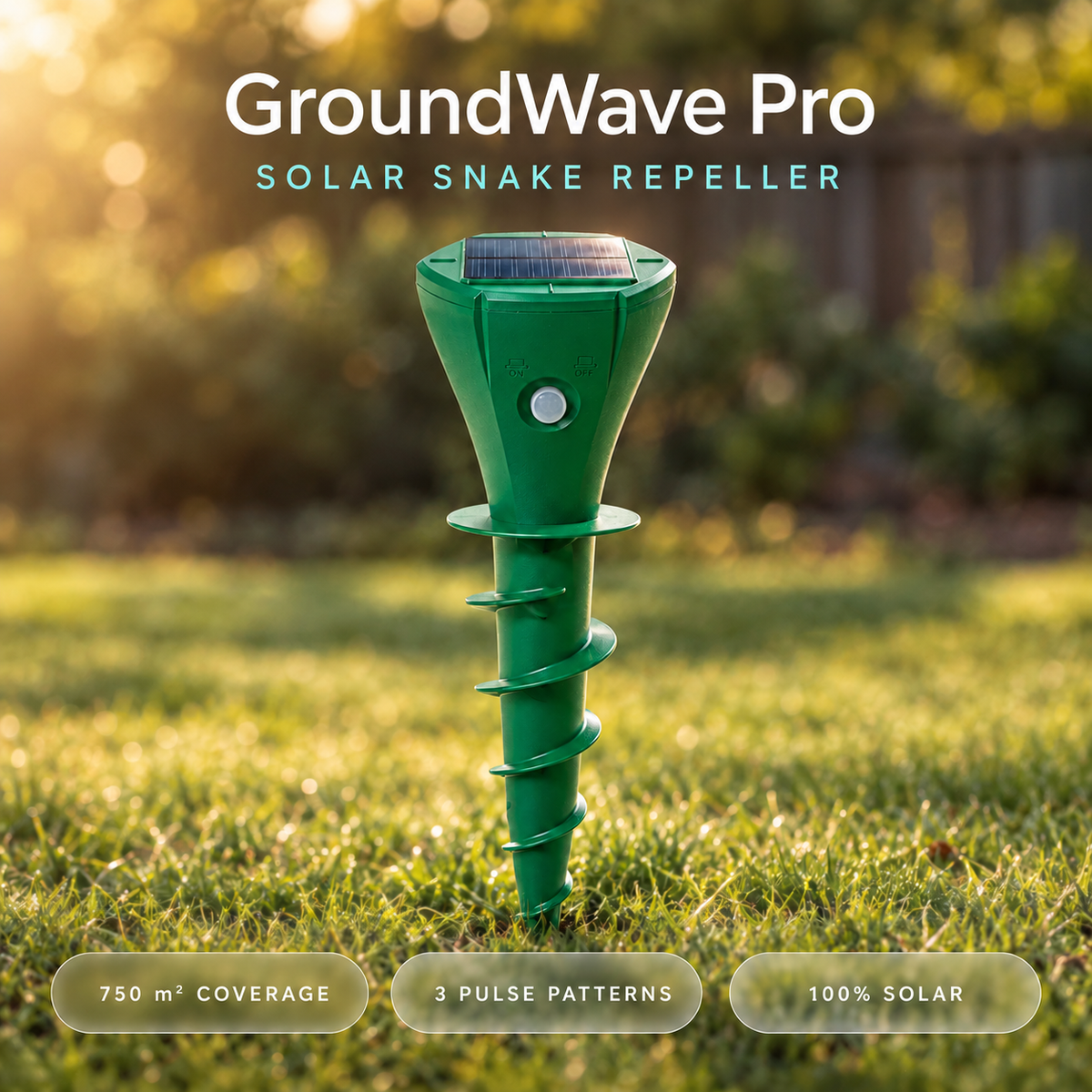 GroundWave-Pro | Solar Snake-Repeller