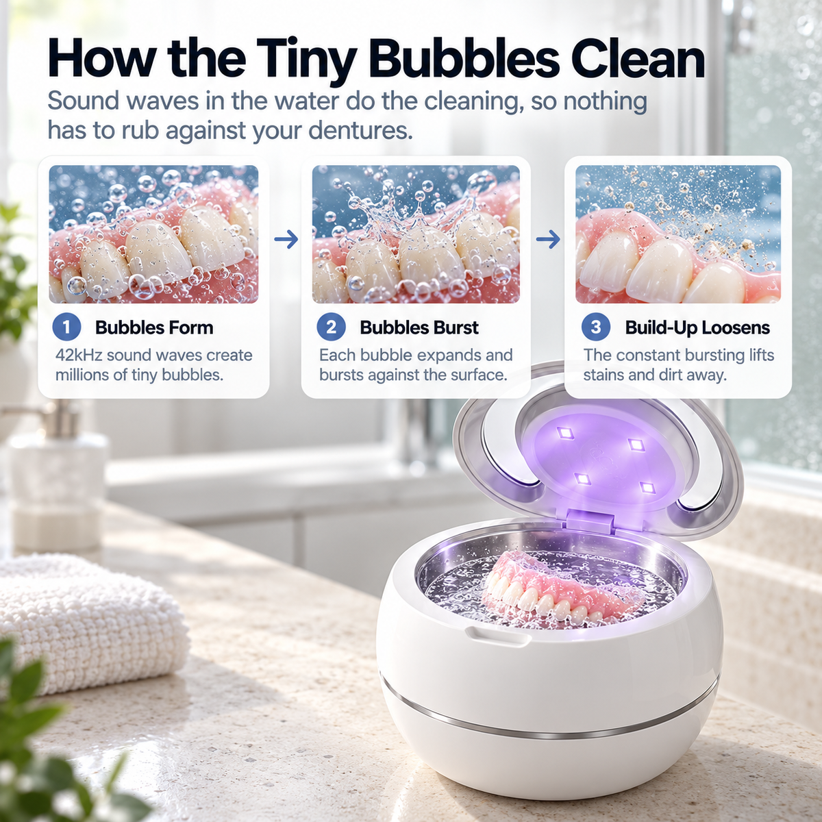 Smilette Ultrasonic Denture & Retainer Cleaner