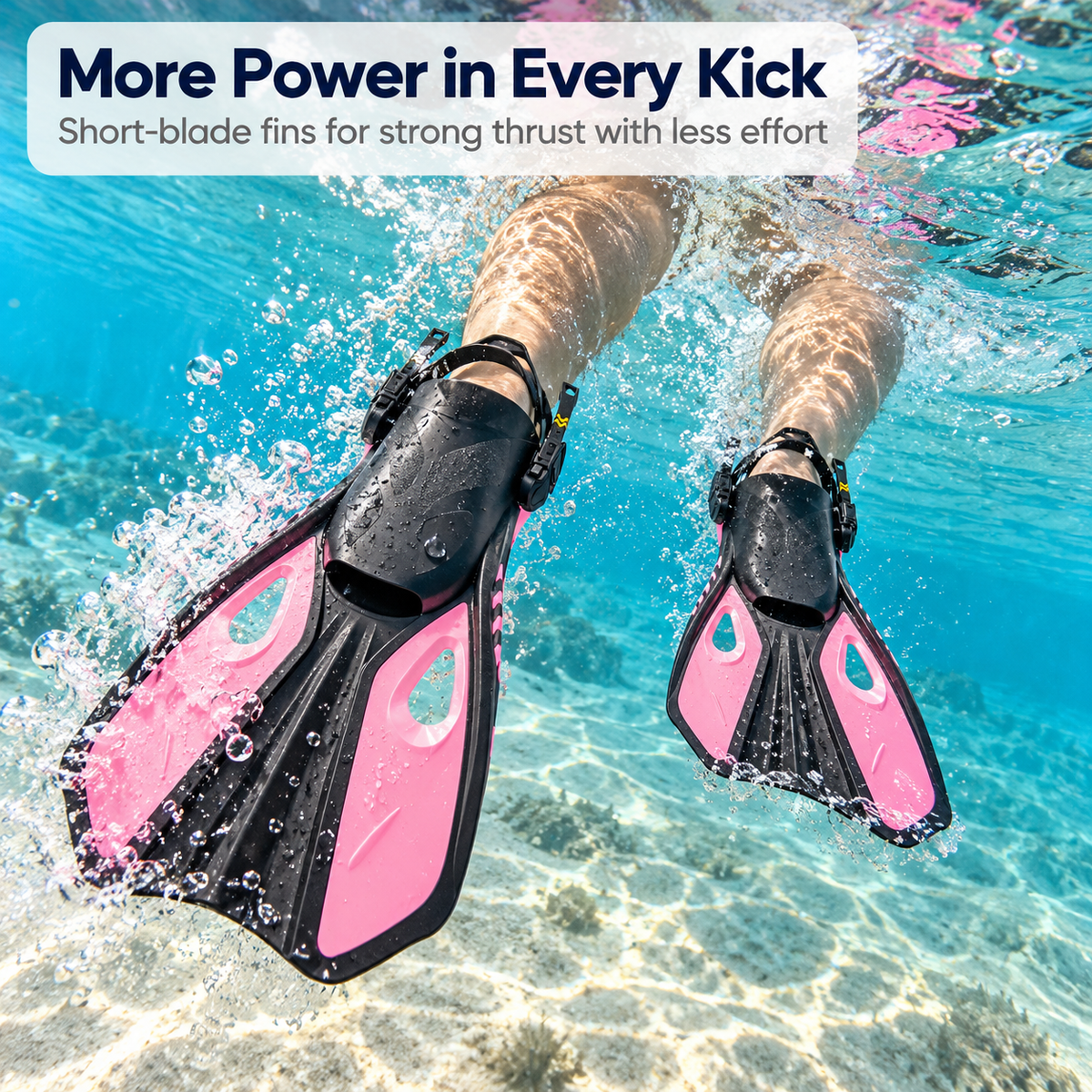 Reefora Snorkel Set Dry Top Snorkel, Mask & Fins