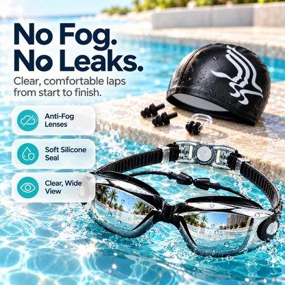 Clarivo Anti Fog Swim Goggle Set