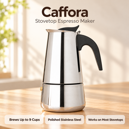 Caffora Stovetop Espresso Maker Coffee Pecolator
