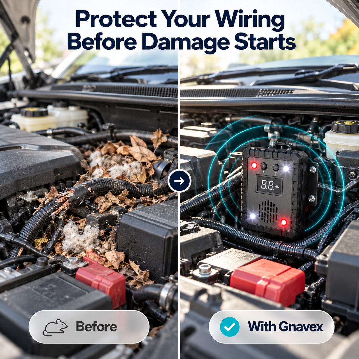 Gnavex Ultrasonic Car Rodent-Repeller