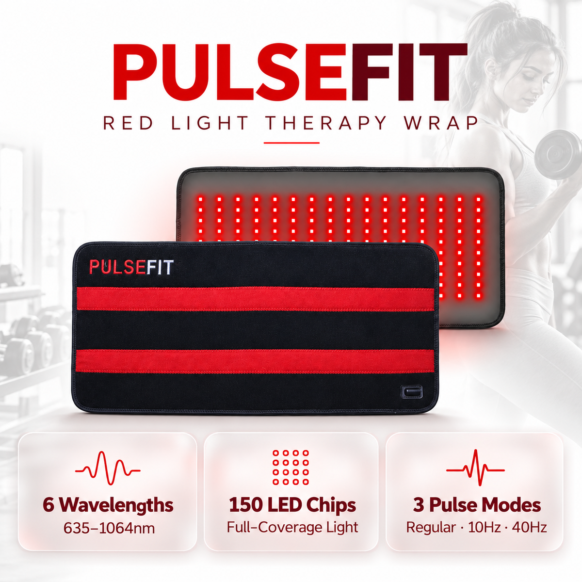 PulseFit Red Light Therapy Wrap For Recovery