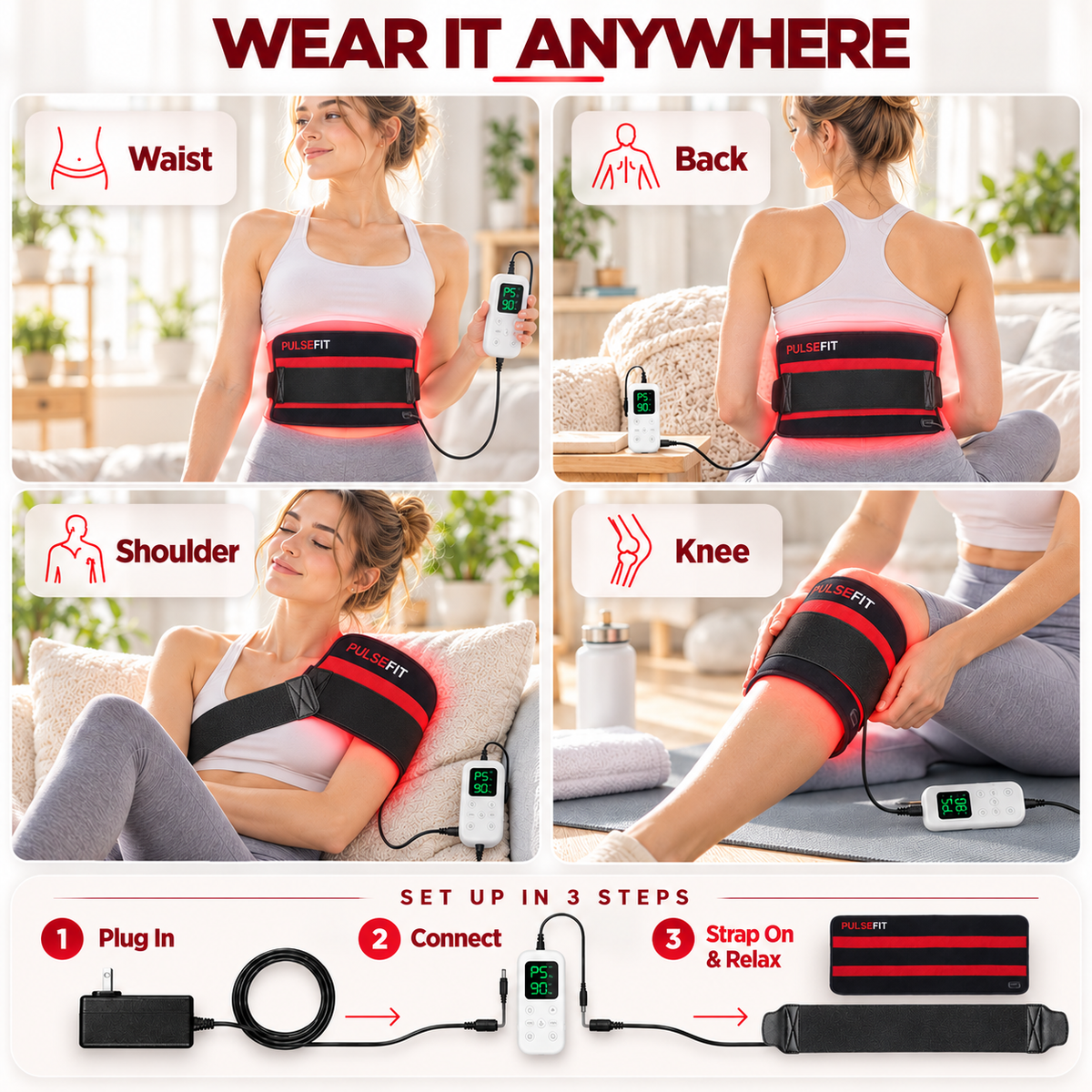 PulseFit Red Light Therapy Wrap For Recovery