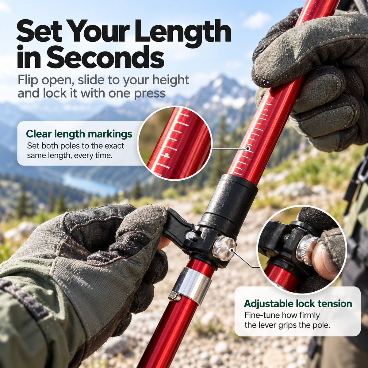 Cragline Collapsible Trekking & Hiking Poles