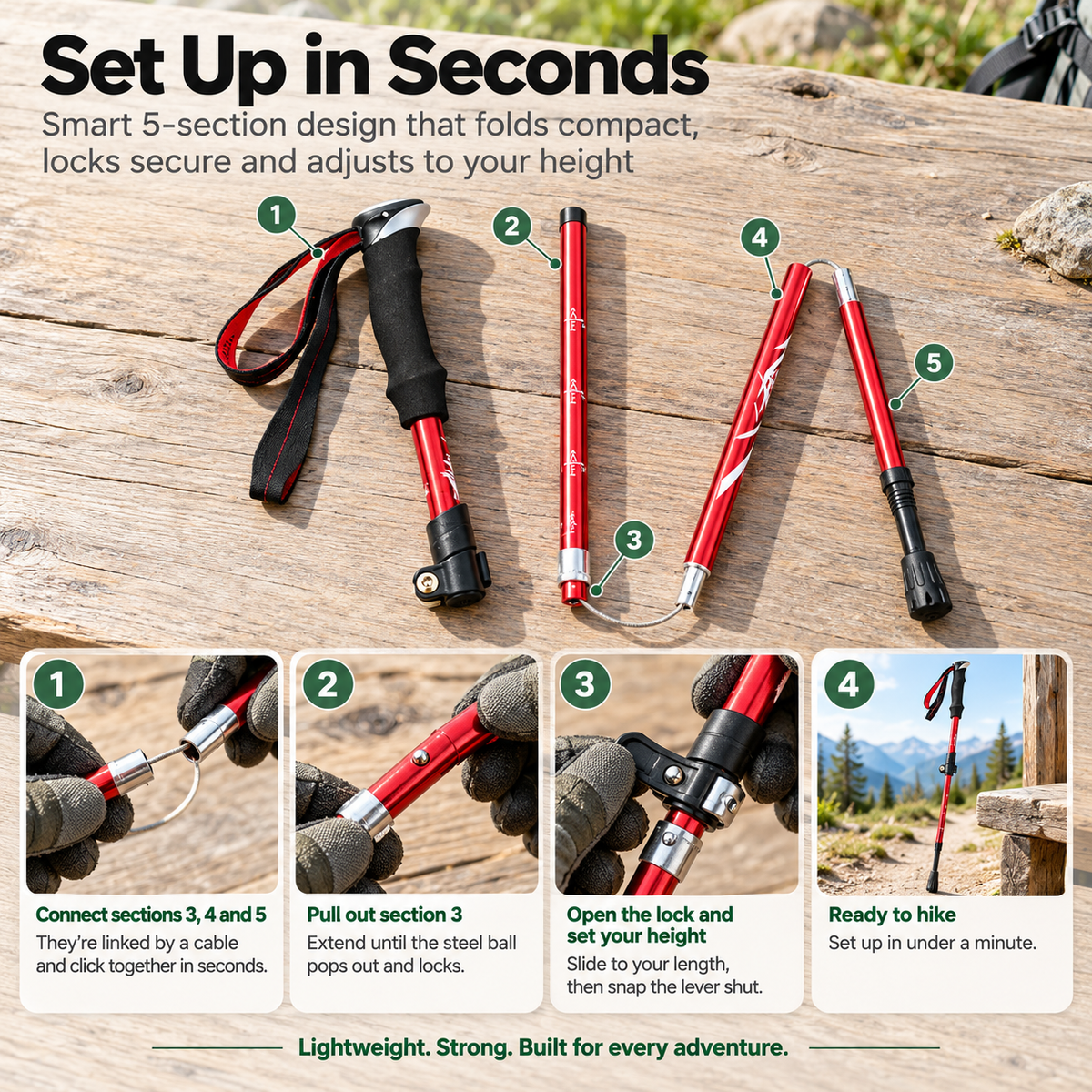 Cragline Collapsible Trekking & Hiking Poles