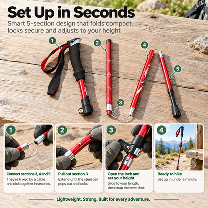 Cragline Collapsible Trekking & Hiking Poles