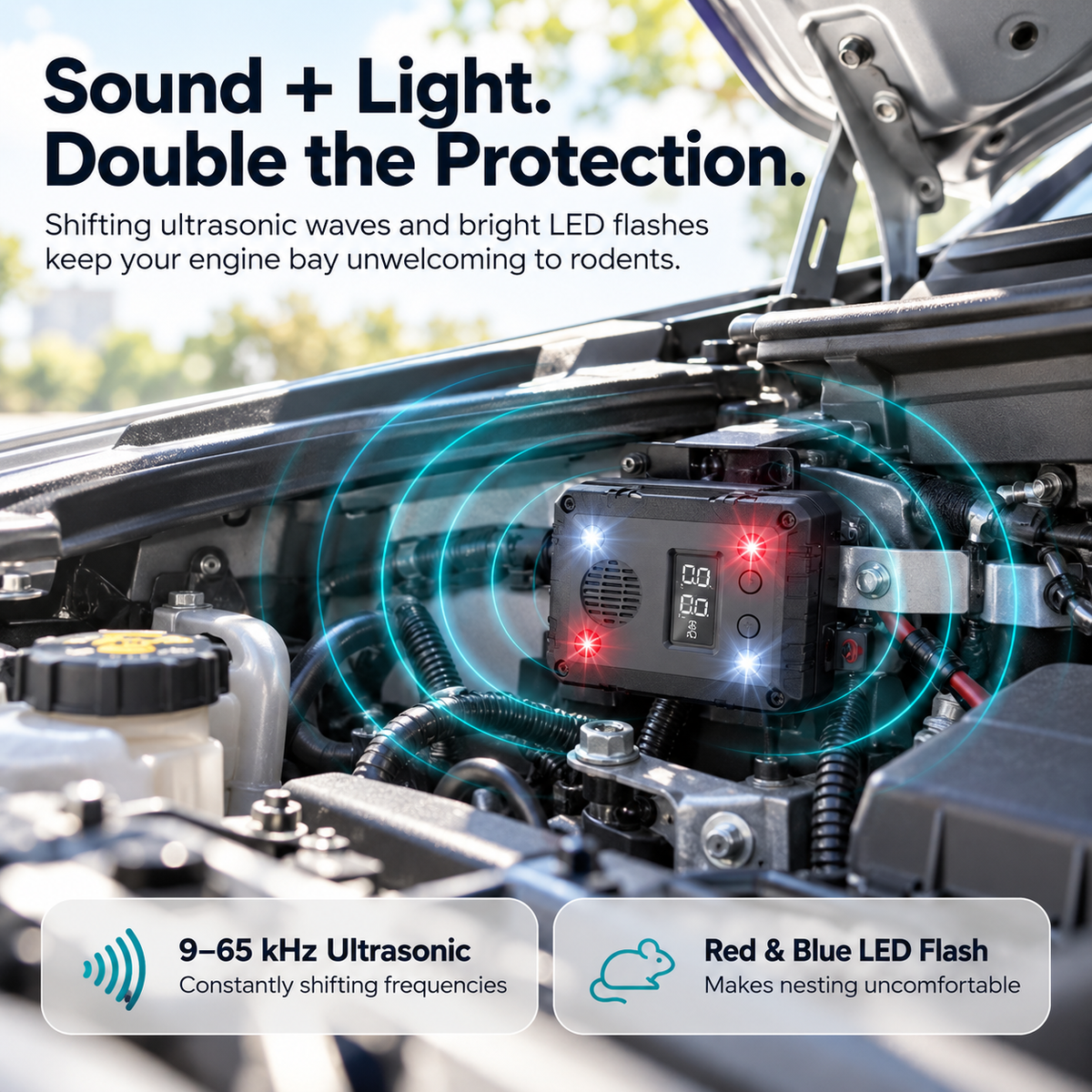 Gnavex Ultrasonic Car Rodent-Repeller