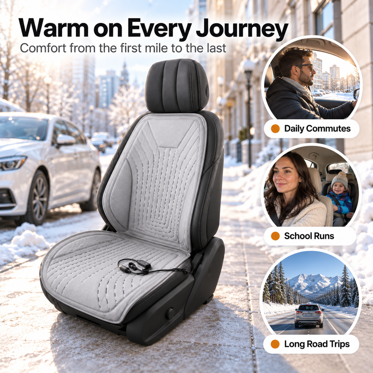Calidra Heated Car Seat Cushion