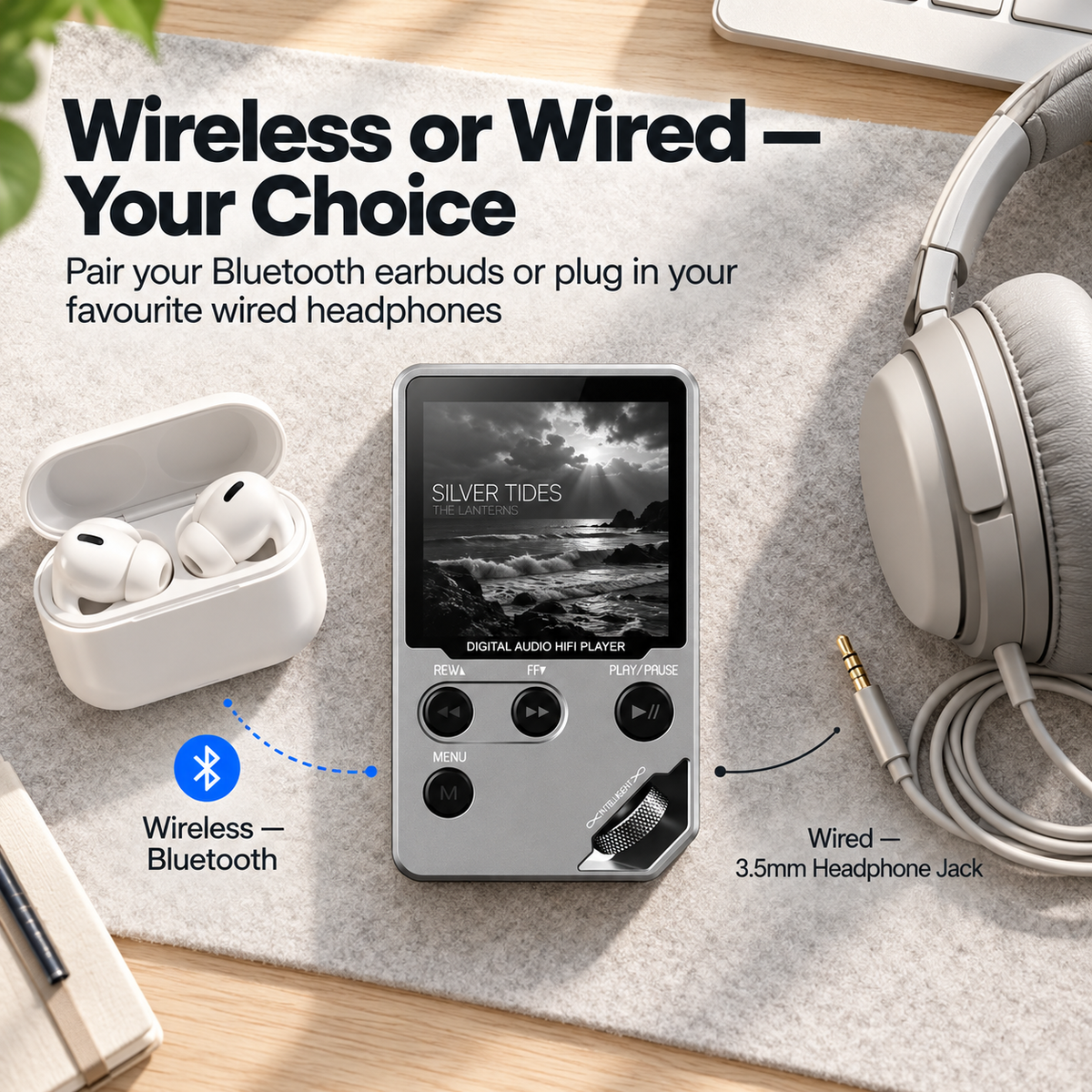 Rewynd MP3 Player with Bluetooth